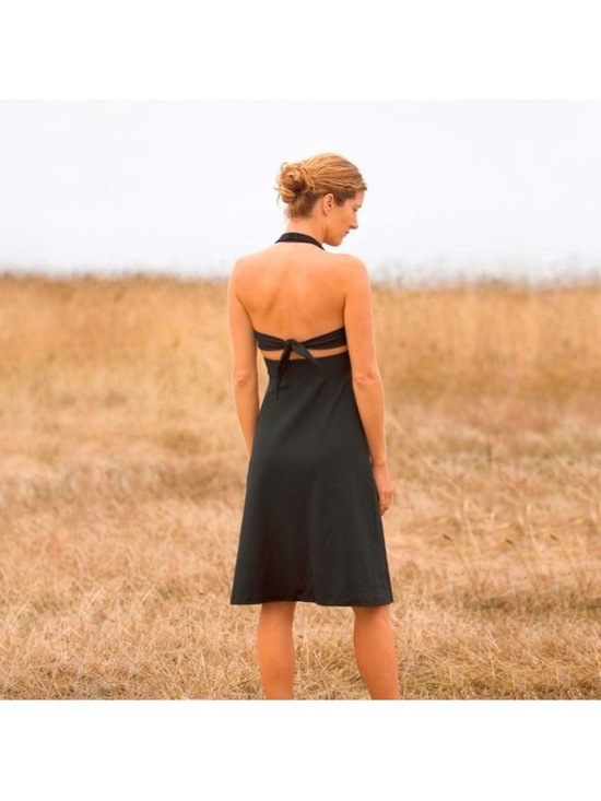 Patagonia Dresses & Skirts - Patagonia Morning Glory Halter Dress Blue Women’s Medium Tie Back